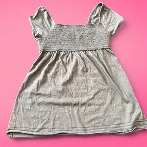 Vintage Y2K Mossimo grey babydoll Henley top abercrombie preppy